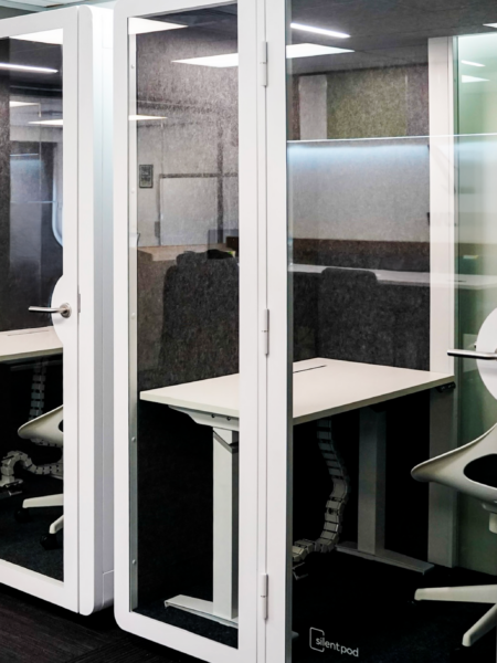 Two acoustic pods side by side