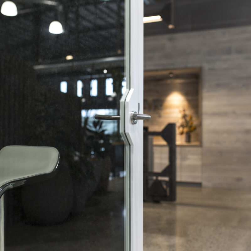 Close-up of a Silent Pod with in a modern open-plan office.