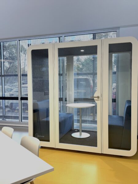 collaboration pod in open office