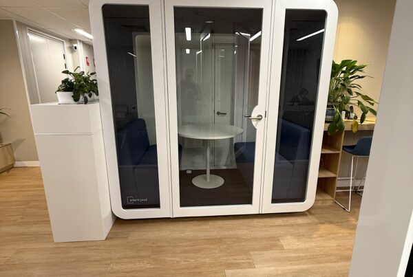 Acoustic Collab Pod in the office for meetings or as a quiet breakaway spot for staff.